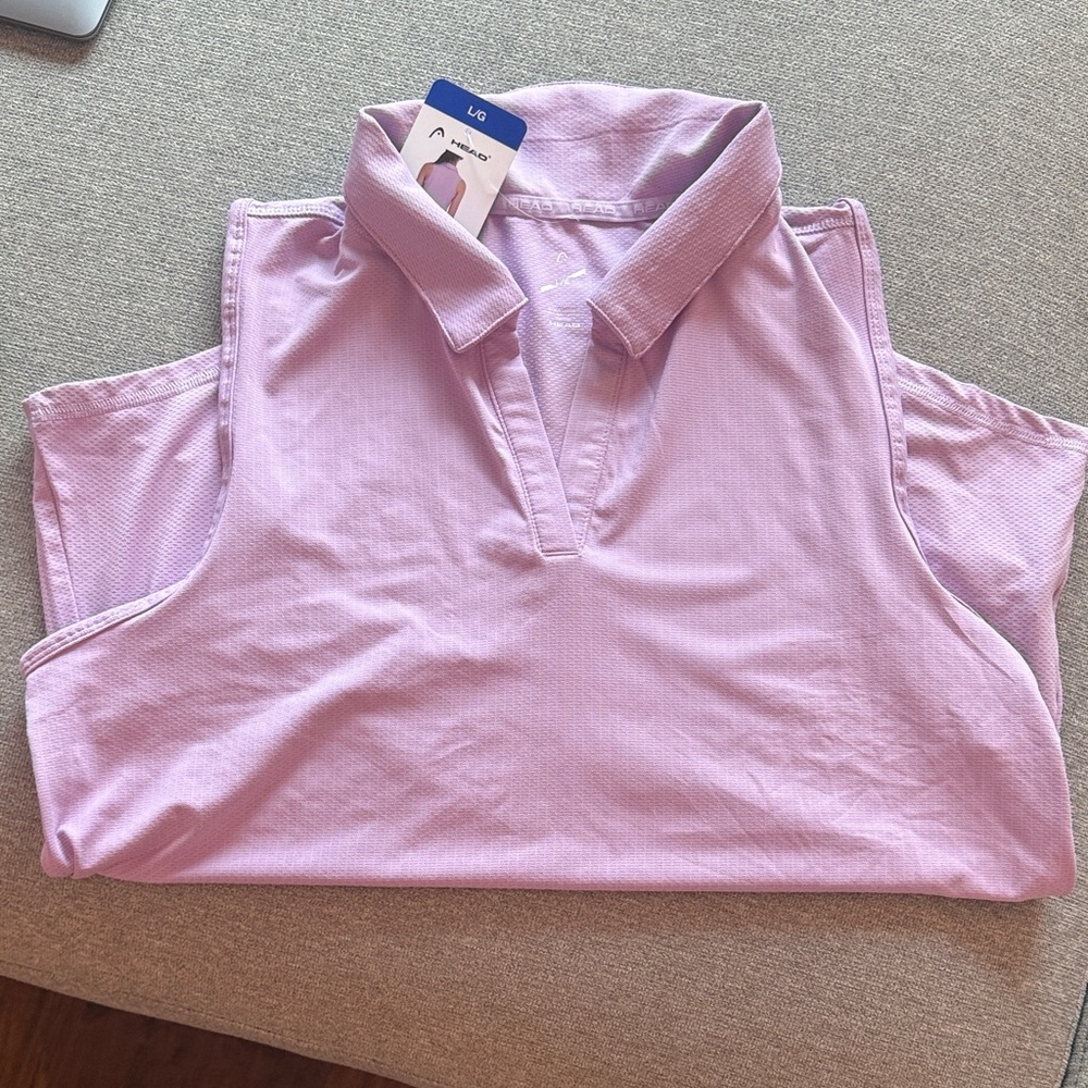 Head Women's Light Purple Sleeveless Polo Top
